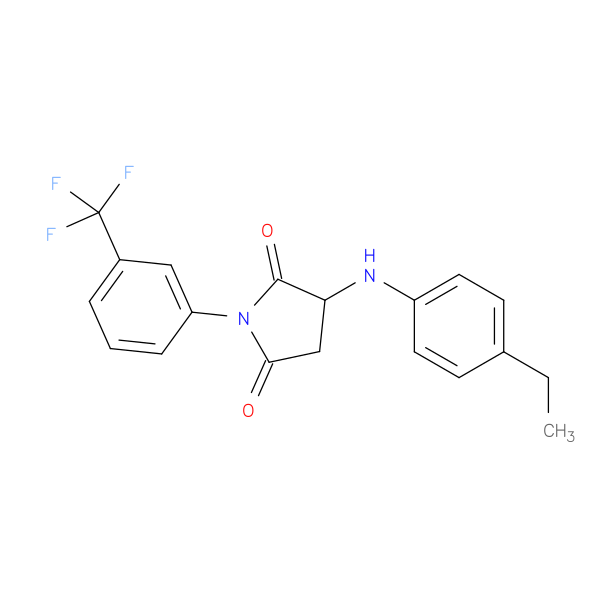 3-[(4-ethylphenyl)amino]-1-[3-(trifluoromethyl)phenyl]pyrrolidine-2,5-dione