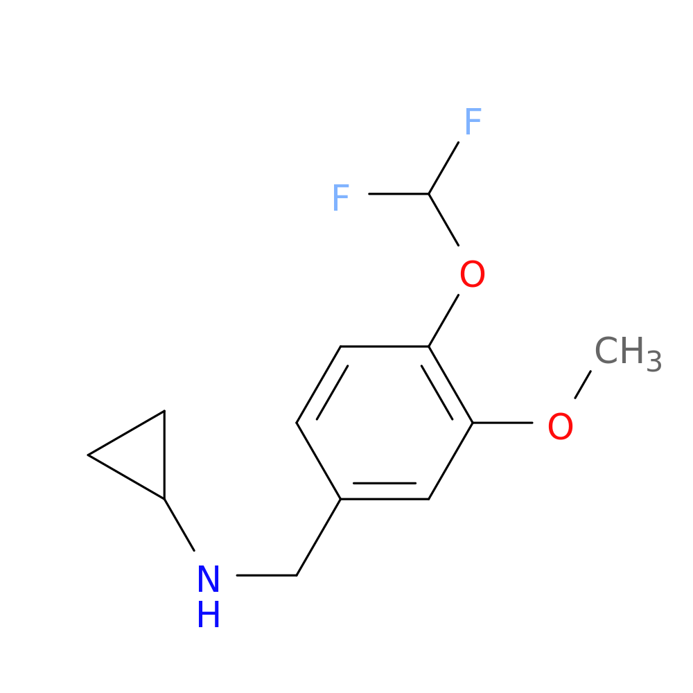 N-{[4-(Difluoromethoxy)-3-methoxyphenyl]methyl}cyclopropanamine