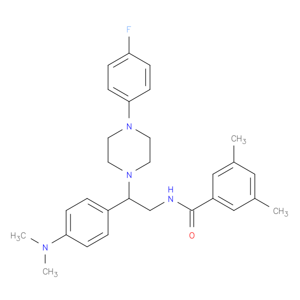 N-{2-[4-(dimethylamino)phenyl]-2-[4-(4-fluorophenyl)piperazin-1-yl]ethyl}-3,5-dimethylbenzamide
