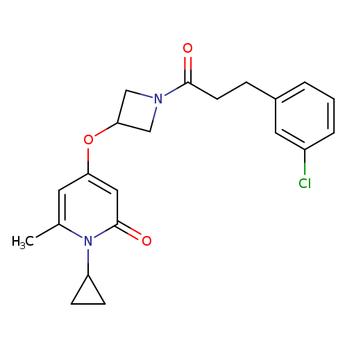 4-({1-[3-(3-chlorophenyl)propanoyl]azetidin-3-yl}oxy)-1-cyclopropyl-6-methyl-1,2-dihydropyridin-2-one