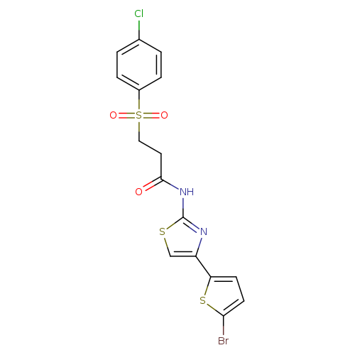 N-[4-(5-bromothiophen-2-yl)-1,3-thiazol-2-yl]-3-(4-chlorobenzenesulfonyl)propanamide