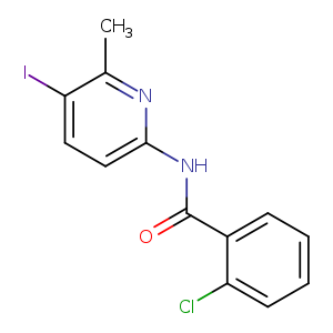 2-chloro-N-(5-iodo-6-methyl-2-pyridinyl)benzamide
