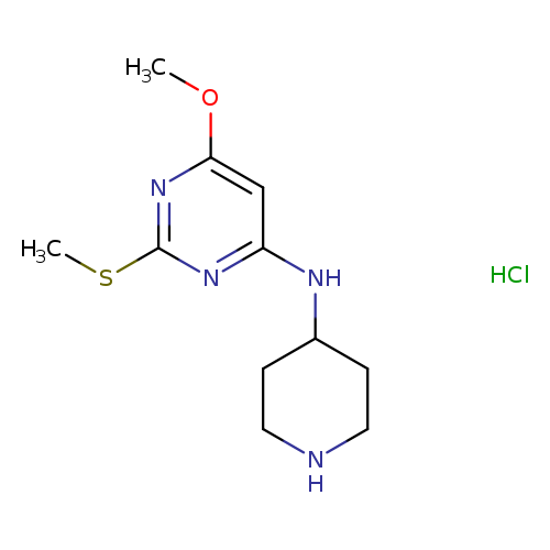 (6-Methoxy-2-methylsulfanyl-pyrimidin-4-yl)-piperidin-4-yl-amine hydrochloride
