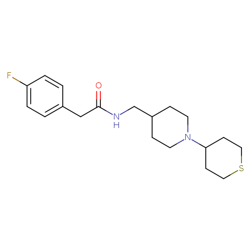 2-(4-fluorophenyl)-N-{[1-(thian-4-yl)piperidin-4-yl]methyl}acetamide