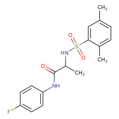 2-{[(2,5-dimethylphenyl)sulfonyl]amino}-N-(4-fluorophenyl)propanamide