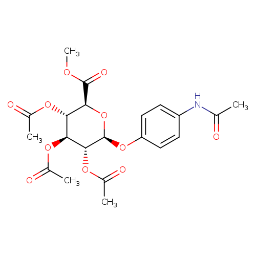 β-D-Glucopyranosiduronic acid, 4-(acetylamino)phenyl, methyl ester, 2,3,4-triacetate