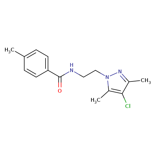 N-[2-(4-chloro-3,5-dimethyl-1H-pyrazol-1-yl)ethyl]-4-methylbenzamide