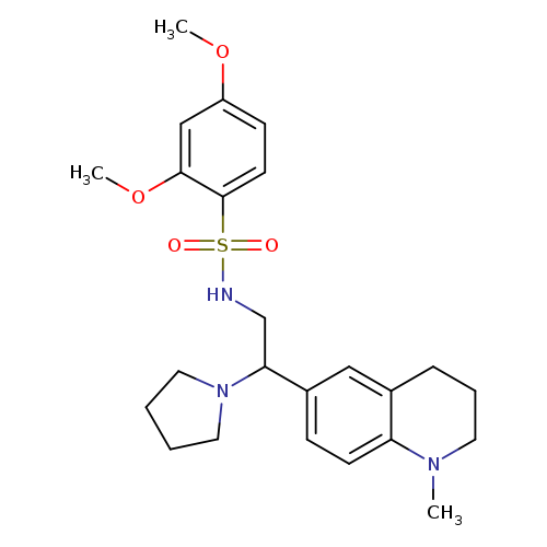2,4-dimethoxy-N-[2-(1-methyl-1,2,3,4-tetrahydroquinolin-6-yl)-2-(pyrrolidin-1-yl)ethyl]benzene-1-sulfonamide