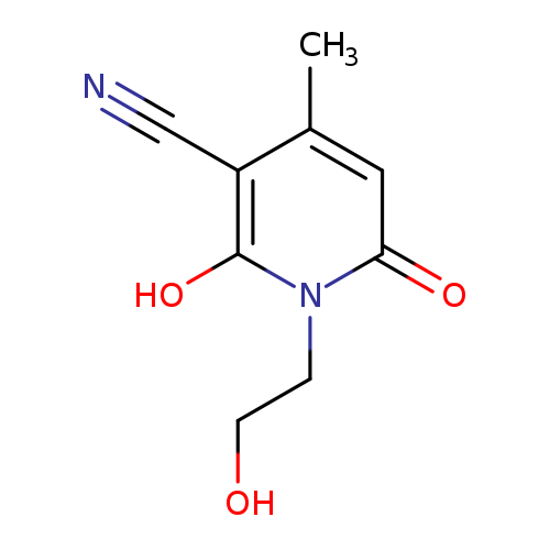 2-hydroxy-1-(2-hydroxyethyl)-4-methyl-6-oxo-1,6-dihydropyridine-3-carbonitrile
