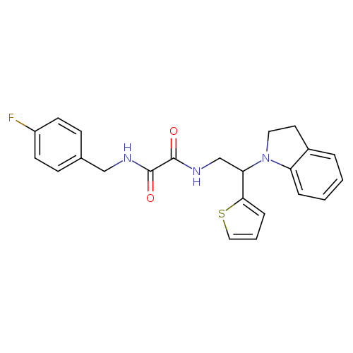 N-[2-(2,3-dihydro-1H-indol-1-yl)-2-(thiophen-2-yl)ethyl]-N'-[(4-fluorophenyl)methyl]ethanediamide