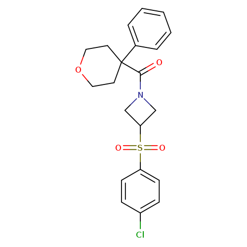 3-(4-chlorobenzenesulfonyl)-1-(4-phenyloxane-4-carbonyl)azetidine