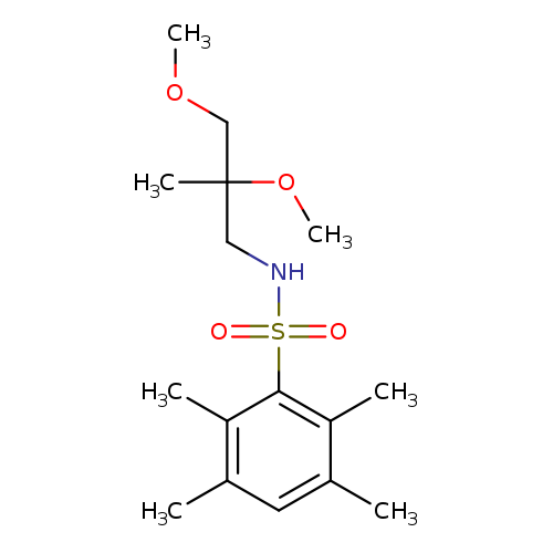 N-(2,3-dimethoxy-2-methylpropyl)-2,3,5,6-tetramethylbenzene-1-sulfonamide