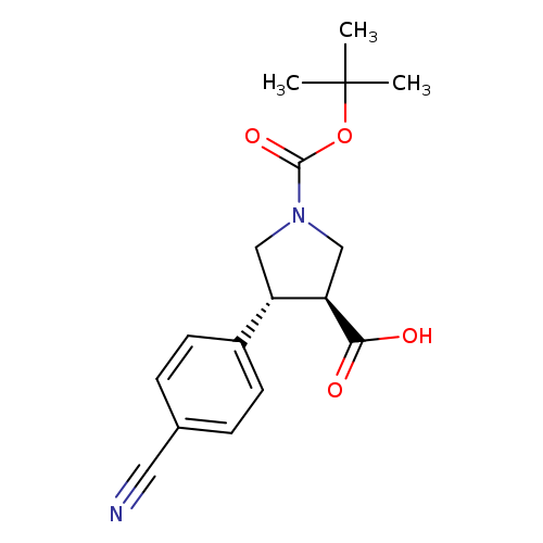 Boc-(+/-)-trans-4-(4-cyano-phenyl)-pyrrolidine-3-carboxylic acid