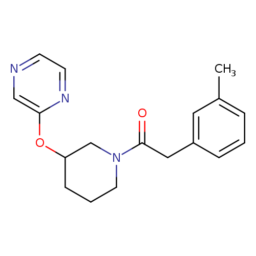 2-(3-methylphenyl)-1-[3-(pyrazin-2-yloxy)piperidin-1-yl]ethan-1-one