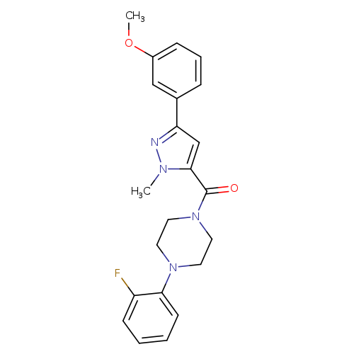 1-(2-fluorophenyl)-4-[3-(3-methoxyphenyl)-1-methyl-1H-pyrazole-5-carbonyl]piperazine