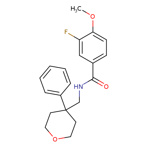 3-fluoro-4-methoxy-N-[(4-phenyloxan-4-yl)methyl]benzamide