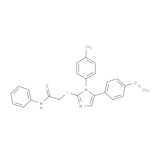 2-{[5-(4-methoxyphenyl)-1-(4-methylphenyl)-1H-imidazol-2-yl]sulfanyl}-N-phenylacetamide
