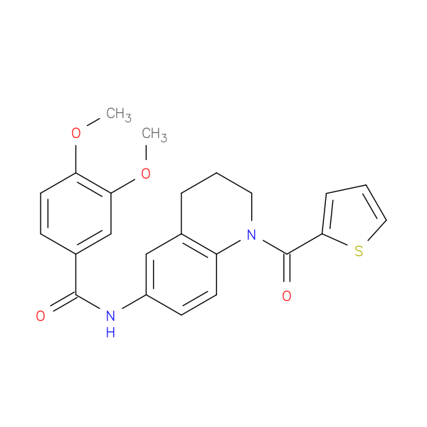 3,4-dimethoxy-N-[1-(thiophene-2-carbonyl)-1,2,3,4-tetrahydroquinolin-6-yl]benzamide