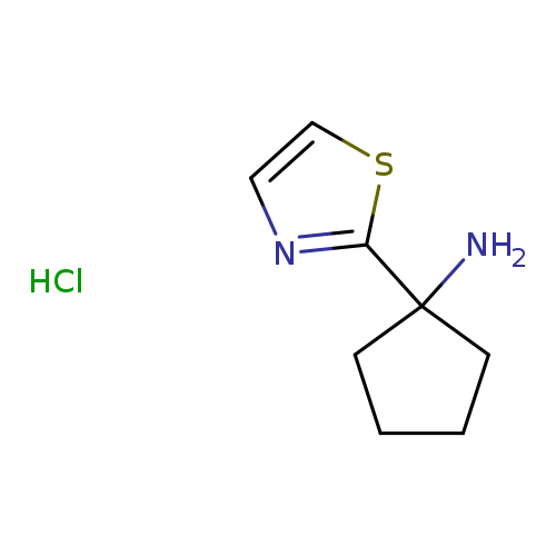 1-(1,3-thiazol-2-yl)cyclopentan-1-amine hydrochloride