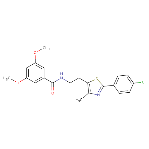 N-{2-[2-(4-chlorophenyl)-4-methyl-1,3-thiazol-5-yl]ethyl}-3,5-dimethoxybenzamide
