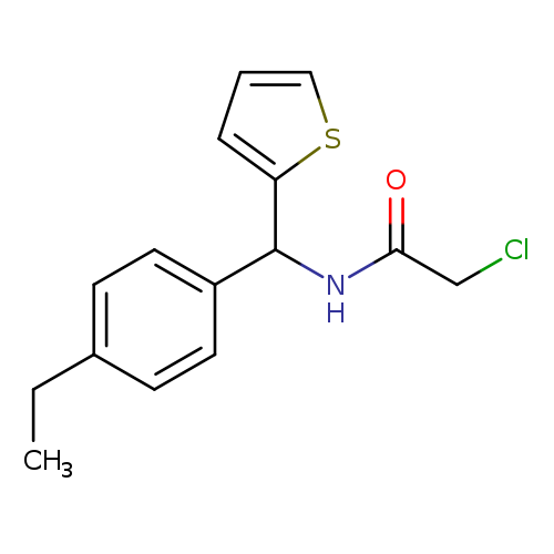 2-chloro-N-[(4-ethylphenyl)(thiophen-2-yl)methyl]acetamide