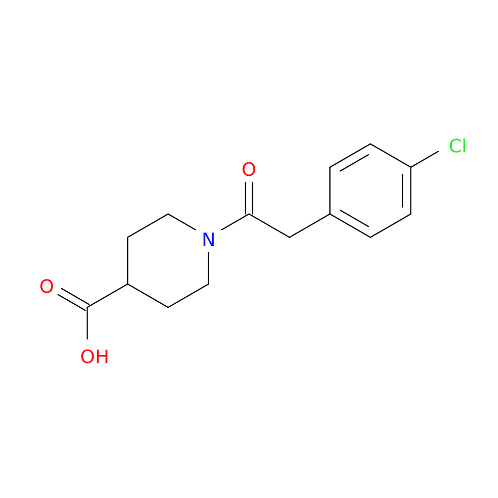 1-[2-(4-chlorophenyl)acetyl]piperidine-4-carboxylic acid