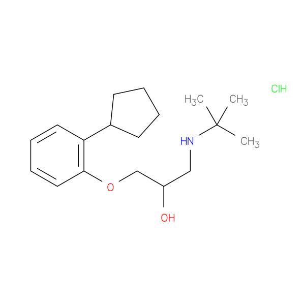 1-tert-butylamino-3-(o-cyclopentylphenoxy)propan-2-ol hydrochloride