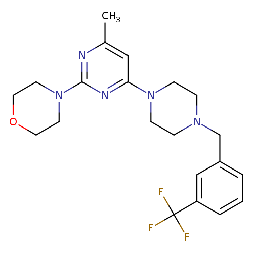4-[4-methyl-6-(4-{[3-(trifluoromethyl)phenyl]methyl}piperazin-1-yl)pyrimidin-2-yl]morpholine