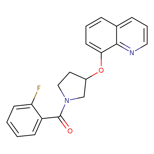 8-{[1-(2-fluorobenzoyl)pyrrolidin-3-yl]oxy}quinoline