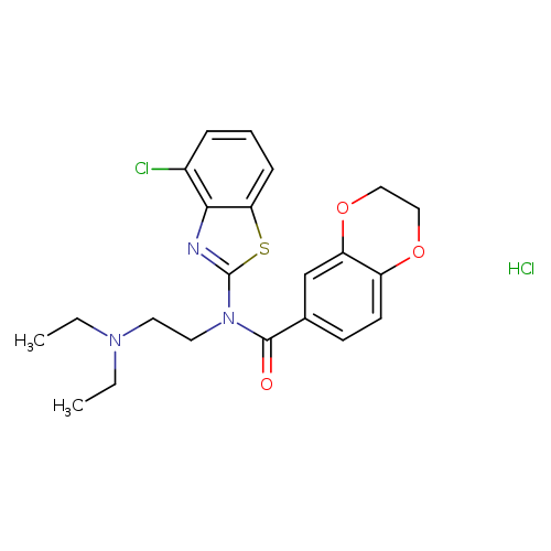 N-(4-chloro-1,3-benzothiazol-2-yl)-N-[2-(diethylamino)ethyl]-2,3-dihydro-1,4-benzodioxine-6-carboxamide hydrochloride