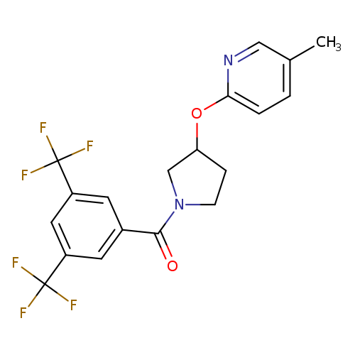 2-({1-[3,5-bis(trifluoromethyl)benzoyl]pyrrolidin-3-yl}oxy)-5-methylpyridine