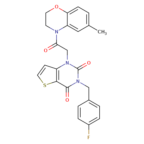 3-[(4-fluorophenyl)methyl]-1-[2-(6-methyl-3,4-dihydro-2H-1,4-benzoxazin-4-yl)-2-oxoethyl]-1H,2H,3H,4H-thieno[3,2-d]pyrimidine-2,4-dione