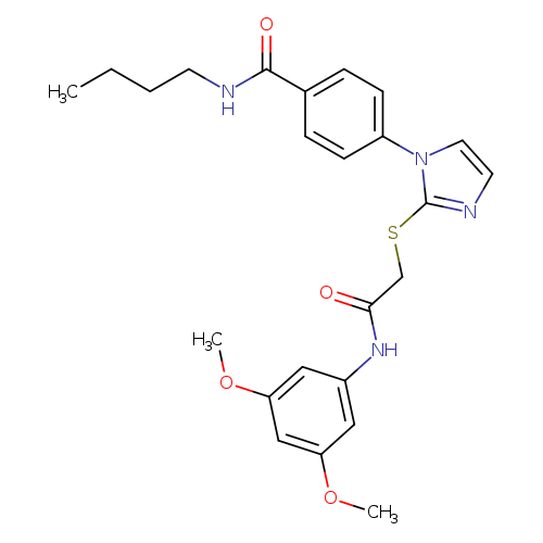N-butyl-4-[2-({[(3,5-dimethoxyphenyl)carbamoyl]methyl}sulfanyl)-1H-imidazol-1-yl]benzamide
