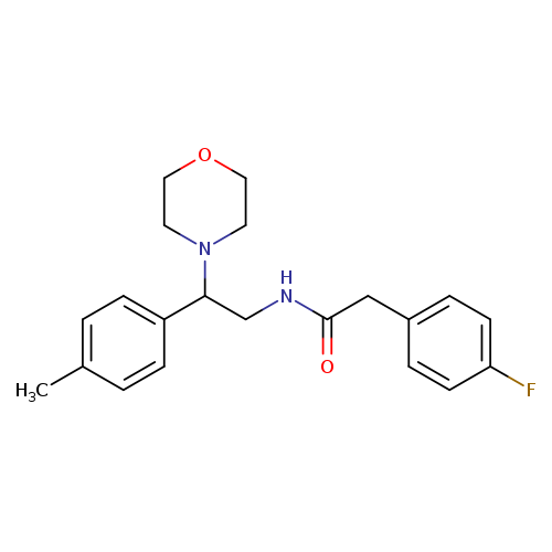 2-(4-fluorophenyl)-N-[2-(4-methylphenyl)-2-(morpholin-4-yl)ethyl]acetamide