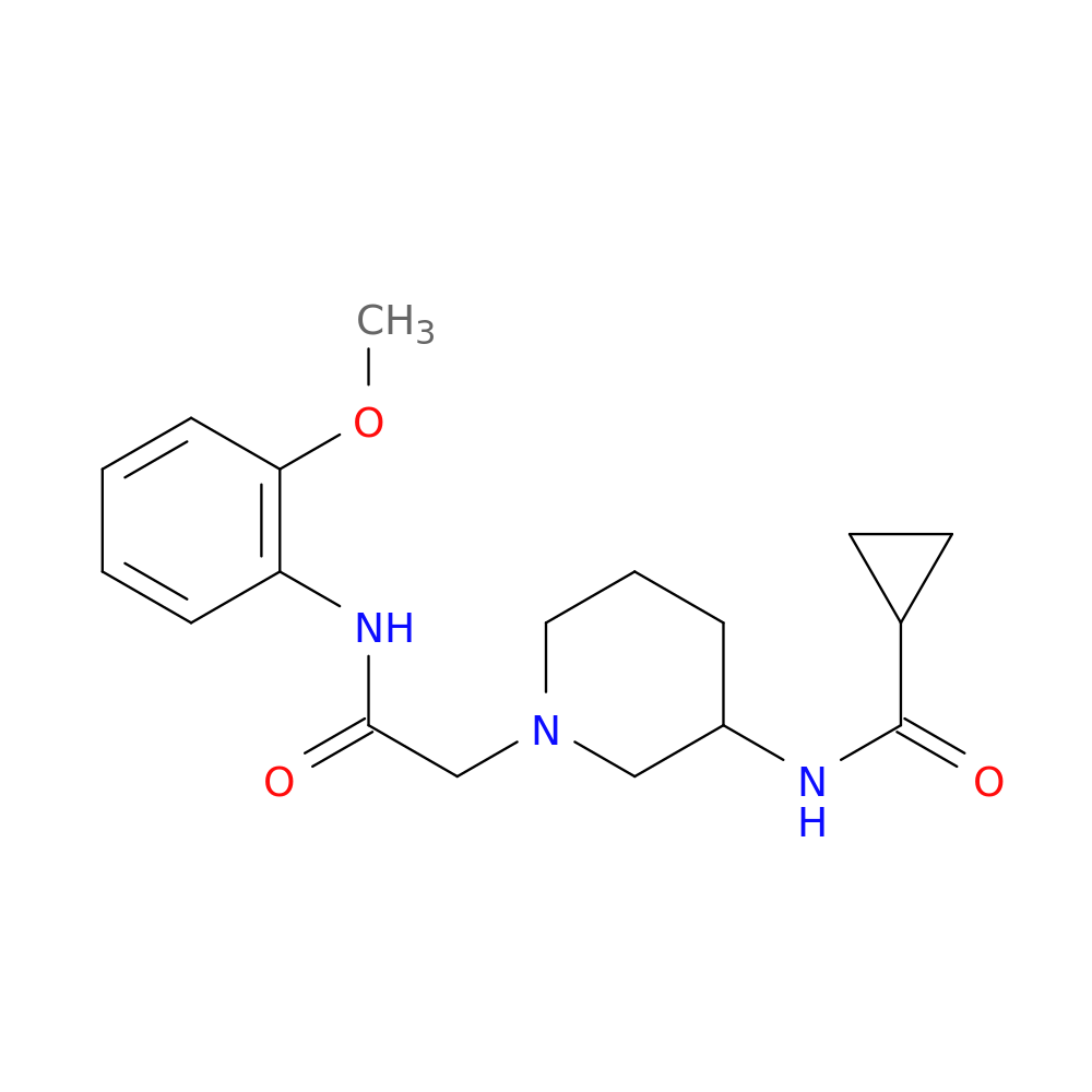 N-(1-{[(2-methoxyphenyl)carbamoyl]methyl}piperidin-3-yl)cyclopropanecarboxamide