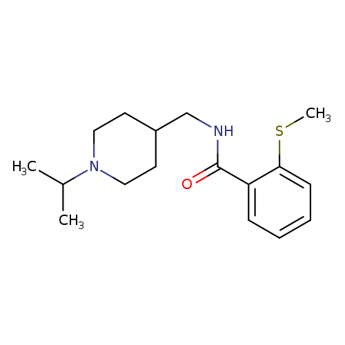 2-(methylsulfanyl)-N-{[1-(propan-2-yl)piperidin-4-yl]methyl}benzamide