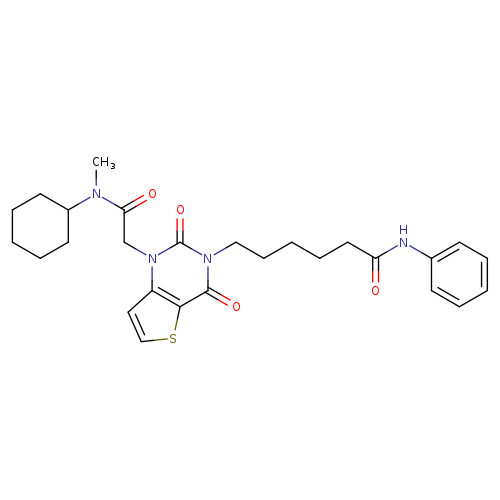 6-(1-{[cyclohexyl(methyl)carbamoyl]methyl}-2,4-dioxo-1H,2H,3H,4H-thieno[3,2-d]pyrimidin-3-yl)-N-phenylhexanamide