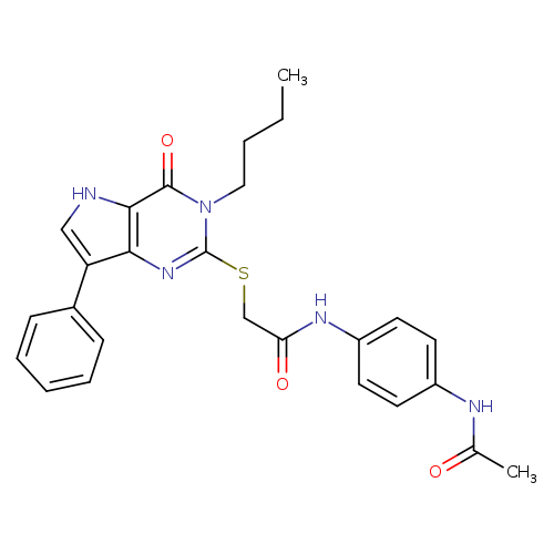 2-({3-butyl-4-oxo-7-phenyl-3H,4H,5H-pyrrolo[3,2-d]pyrimidin-2-yl}sulfanyl)-N-(4-acetamidophenyl)acetamide