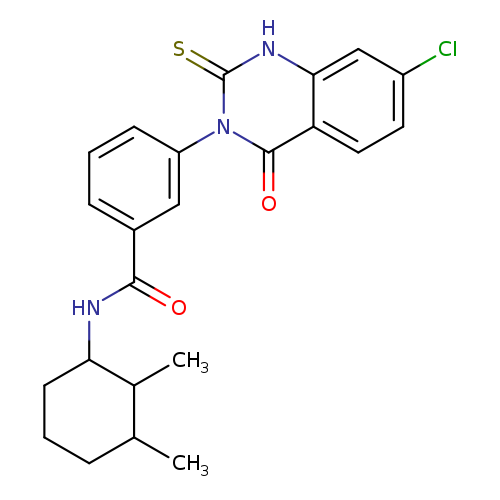 3-(7-chloro-4-oxo-2-sulfanylidene-1,2,3,4-tetrahydroquinazolin-3-yl)-N-(2,3-dimethylcyclohexyl)benzamide
