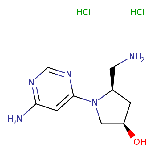 (3R,5R)-5-(aminomethyl)-1-(6-aminopyrimidin-4-yl)pyrrolidin-3-oldihydrochloride