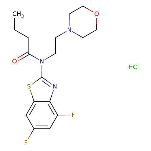 N-(4,6-difluoro-1,3-benzothiazol-2-yl)-N-[2-(morpholin-4-yl)ethyl]butanamide hydrochloride