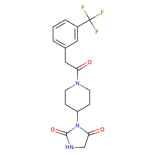 3-(1-{2-[3-(trifluoromethyl)phenyl]acetyl}piperidin-4-yl)imidazolidine-2,4-dione