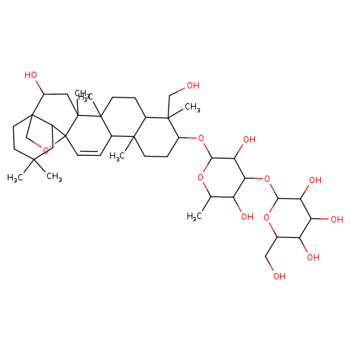 β-D-Galactopyranoside, (3β,4α,16β)-13,28-epoxy-16,23-dihydroxyolean-11-en-3-yl 6-deoxy-3-O-β-D-glucopyranosyl-