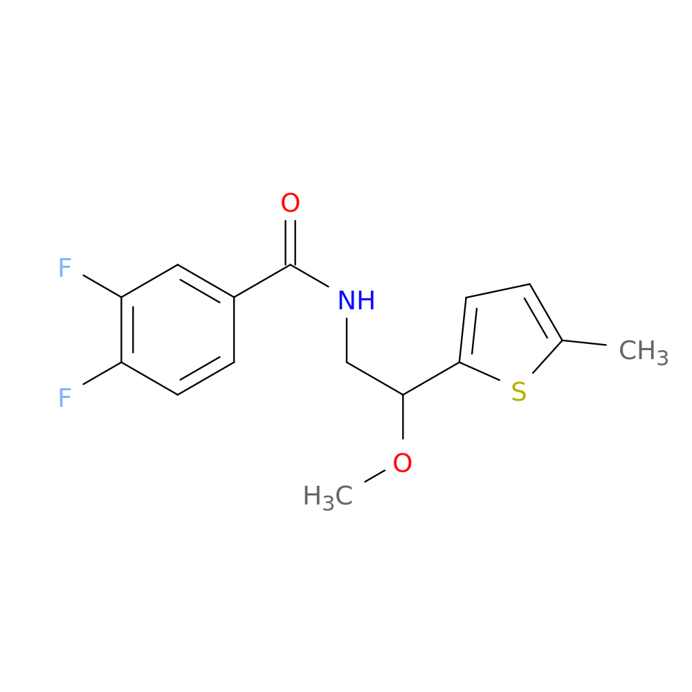 3,4-difluoro-N-[2-methoxy-2-(5-methylthiophen-2-yl)ethyl]benzamide