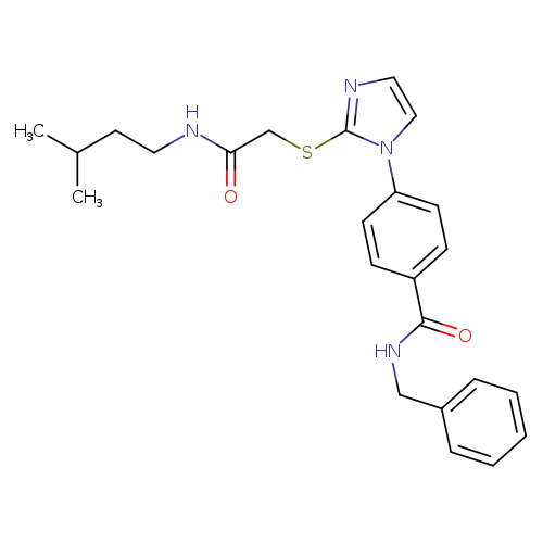 N-benzyl-4-[2-({[(3-methylbutyl)carbamoyl]methyl}sulfanyl)-1H-imidazol-1-yl]benzamide