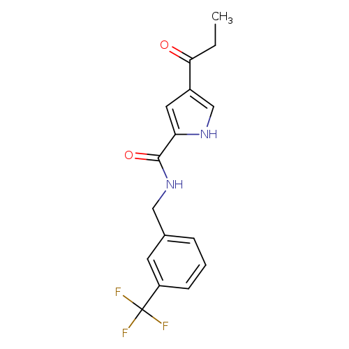 4-propanoyl-N-{[3-(trifluoromethyl)phenyl]methyl}-1H-pyrrole-2-carboxamide