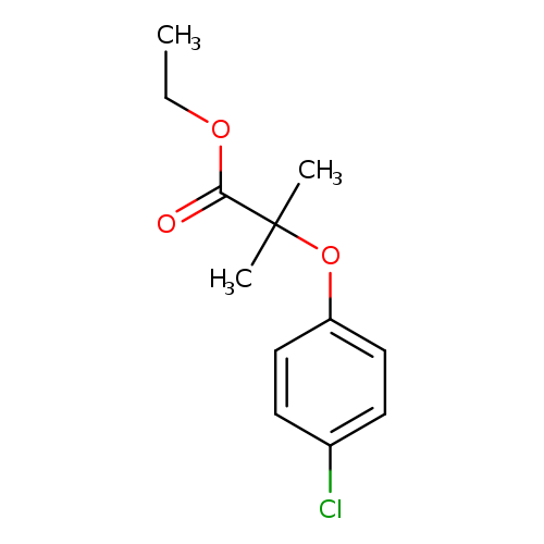 Propanoic acid, 2-(4-chlorophenoxy)-2-methyl-, ethyl ester