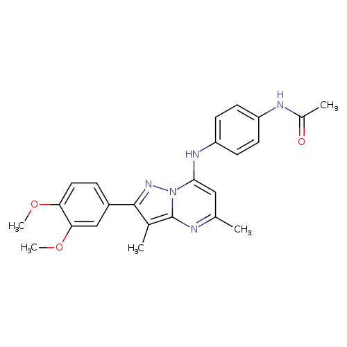 N-(4-{[2-(3,4-dimethoxyphenyl)-3,5-dimethylpyrazolo[1,5-a]pyrimidin-7-yl]amino}phenyl)acetamide