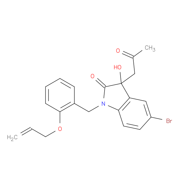 5-bromo-3-hydroxy-3-(2-oxopropyl)-1-{[2-(prop-2-en-1-yloxy)phenyl]methyl}-2,3-dihydro-1H-indol-2-one