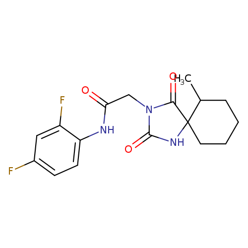 N-(2,4-difluorophenyl)-2-{6-methyl-2,4-dioxo-1,3-diazaspiro[4.5]decan-3-yl}acetamide